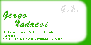 gergo madacsi business card